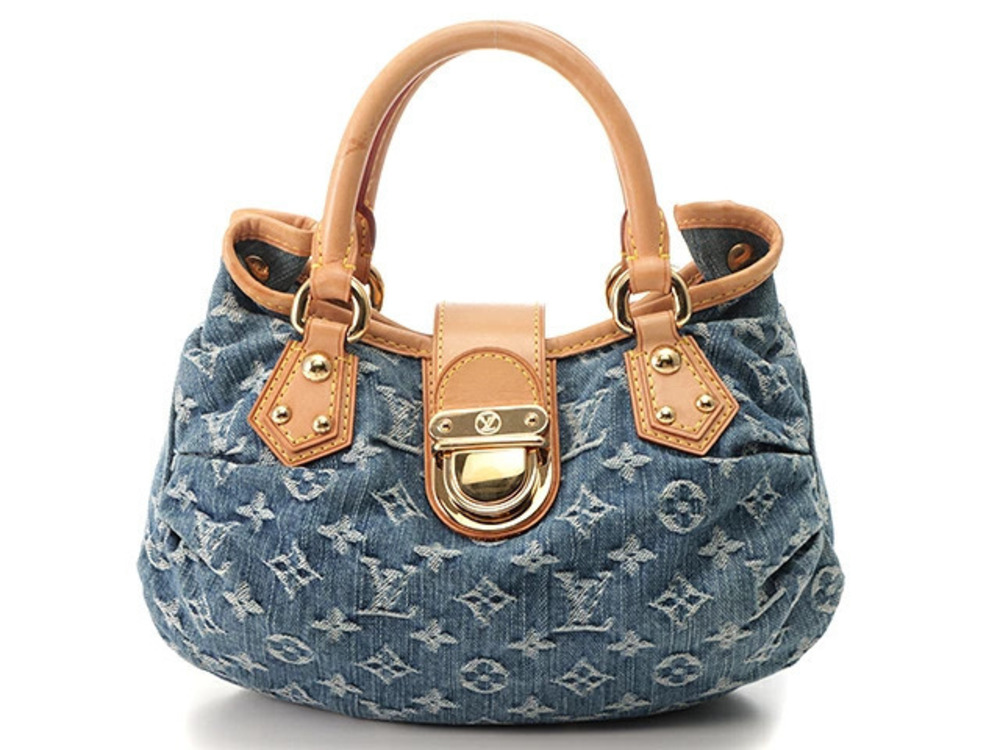 LOUIS VUITTON Pleaty Monogram Denim Blue